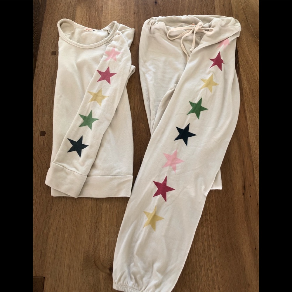 Sundry Rainbow Star Jogger & Sweatshirt